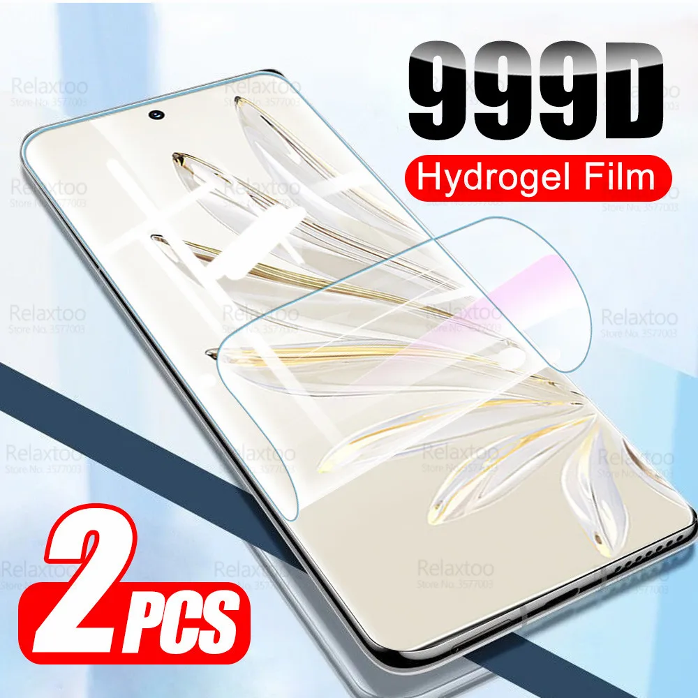 Гидрогелевая пленка для Honor70 2 шт. полная изогнутая Honor 70 Pro 5G Защита экрана Honar 70Pro