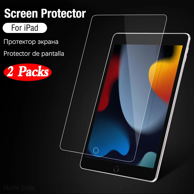 For iPad 10.2 9th 8th 10th Mini 6 8.3 2021 5 4 3 Tempered Glass Screen Protector Fo Ipad Air 4 5 3 2 1 Pro 11 12.9 10.5 9.7 Film