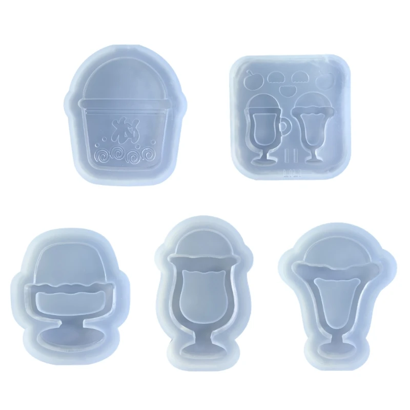 

Y1UB блестящие силиконовые формы для украшения десертной чашки брелок форма DIY кулон