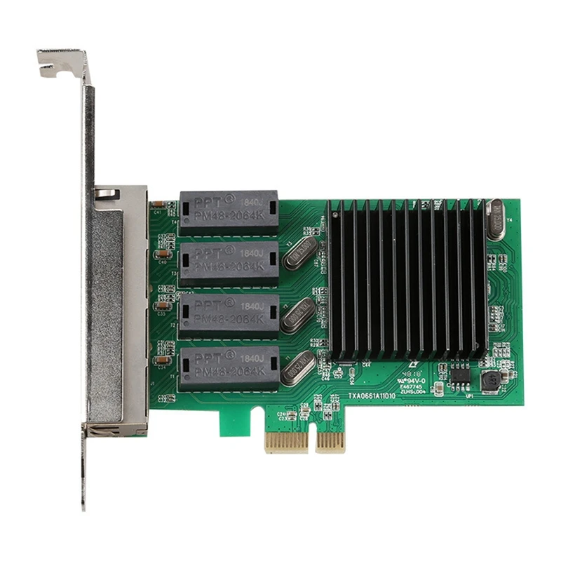 

1 компл., зеленая плата Rtl8111h, чип Pcie Gigabit, сетевая карта, 4 порта Ethernet, сетевая карта