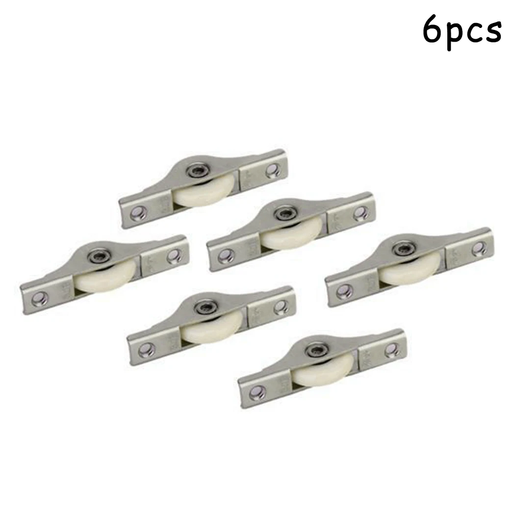 6pcs Kitchen Wardrobe Sliding Door Roller Cabinet Casement Pulley Nylon Wheel Window Furniture Hardware |