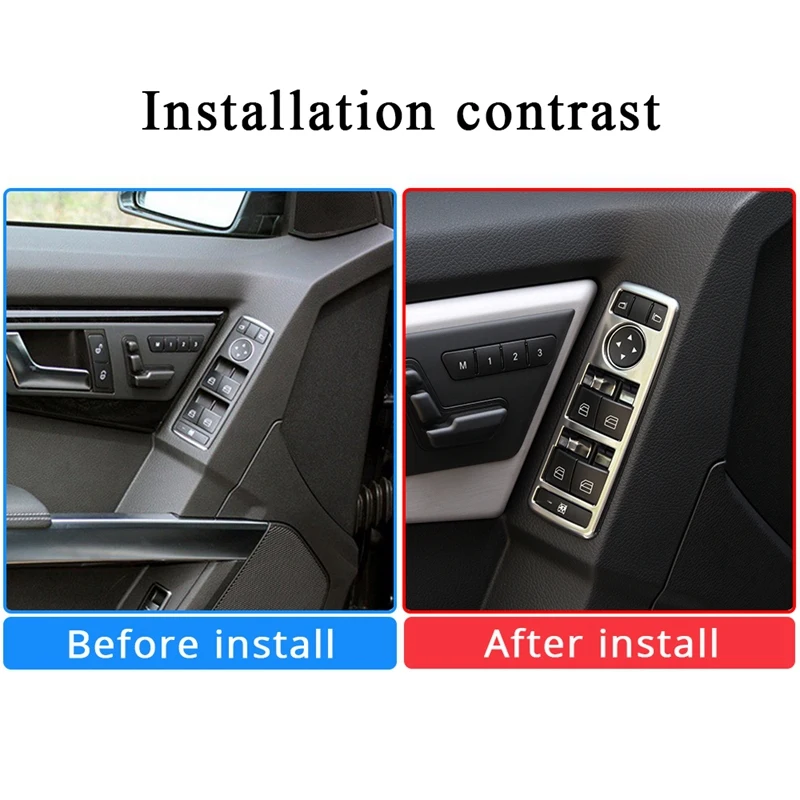 5 шт. хромированная кнопка переключателя подъема окна из АБС-пластика накладка на