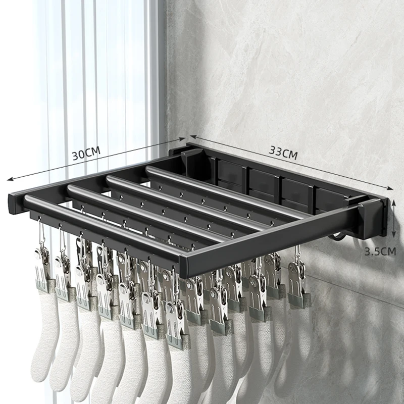 

Складная Сушилка Для Белья Из Алюминия, 3 Секции, Многофункциональный Органайзер Для Носков, Перчаток, Больших Брюк, Полотенец