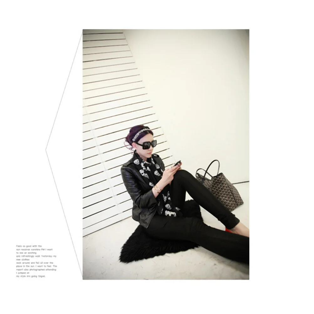 Шарфы шейный шарф для женщин шифоновая шаль трехцветный с длинной черепом