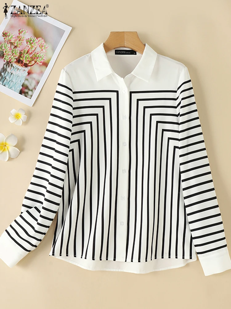 Женская винтажная туника ZANZEA с круглым вырезом