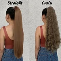 MERISIHAIR Synthetic Long Straight Wrap Around Clip In Ponytail Hair Extension Heat Reistan Pony Tail Fake Hair