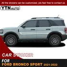 Автомобильные украшения, аксессуары, полосатая наклейка на гоночный автомобиль, графические виниловые наклейки на боковые двери для Ford Bronco Sport 2021 2022