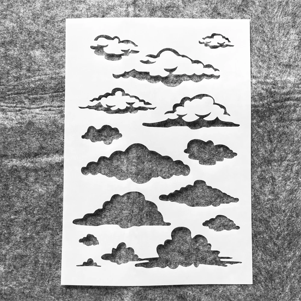 

A4 29cm Sky Cloud DIY Layering Stencils Painting Scrapbook Coloring Embossing Album Decorative Template