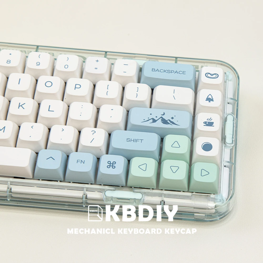 KBDiy 134 клавиши Snow Mountain MAC Apple PBT колпачки для клавиш XDA профиль механической