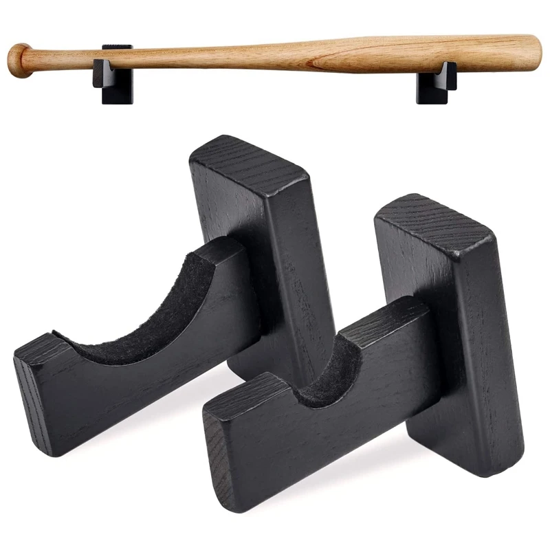 

Baseball Bat Display Wall Mount,Bat Holders For Wall Solid With Felt Liner And Screws Bat Wall Mount