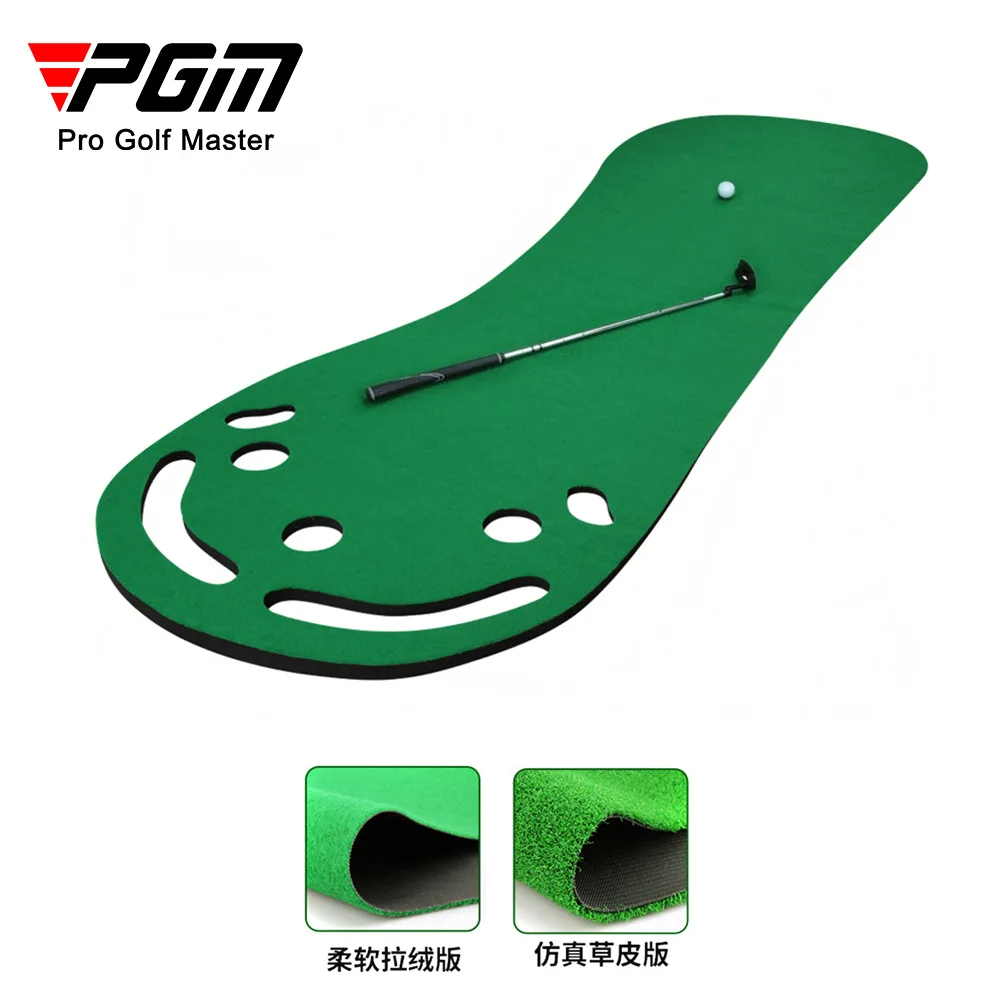 

2022 New PGM Golf Putting Mat Golf Training Aids Indoor Home Practice Training Putter Pads Putting Green with 5 holes