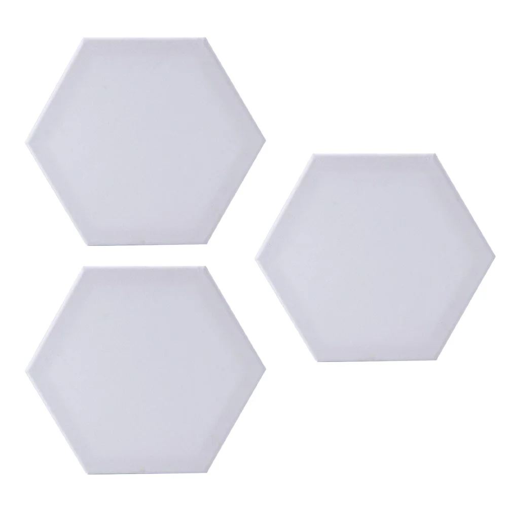 

3pcs Canvas Panel Boards Hexagon for Painting Drawing Home