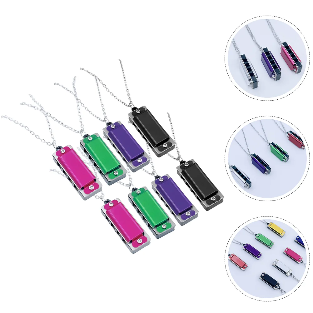 8-шт губная гармошка для учащихся начальной школы вечерние мини-металлическое