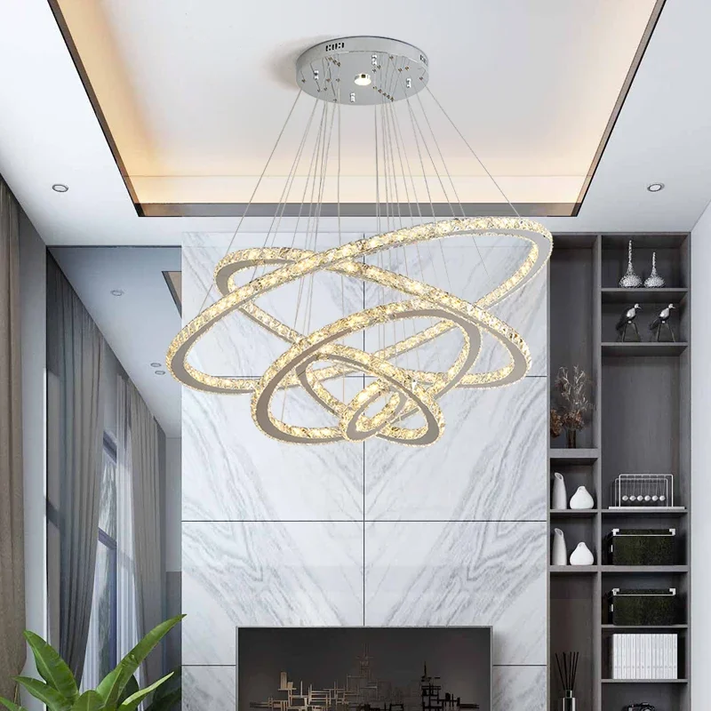 Алмазное хрустальное кольцо светодиодная люстра хрустальная лампа современный