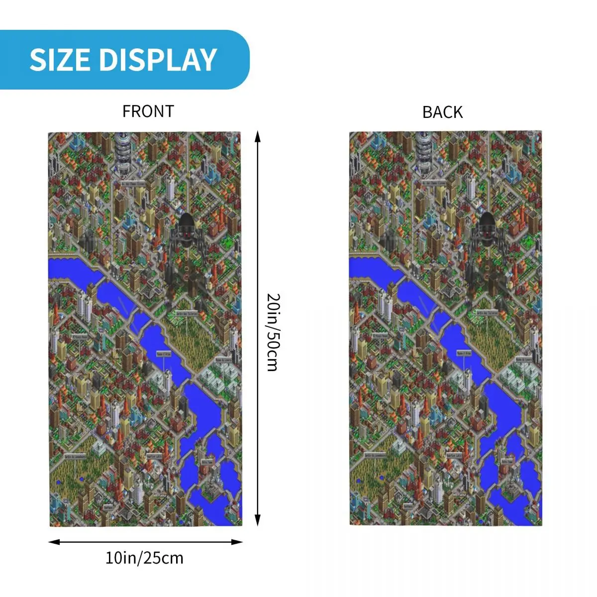 SimCity 2000 Мужская многофункциональная маска для лица без логотипа Sim City Paris-HD шарф