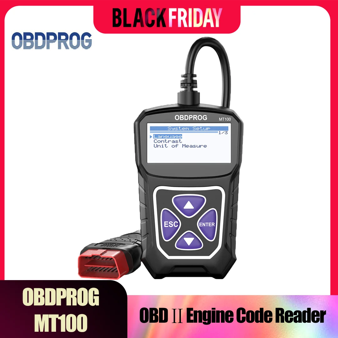 OBDPROG MT100 OBD2 диагностический инструмент профессиональный считыватель кодов
