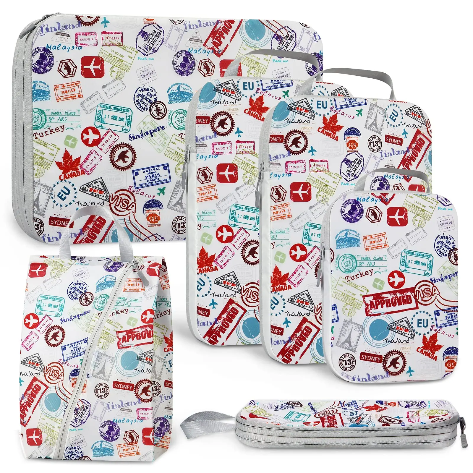 

4/6 шт., дорожная компрессионная упаковка, кубики, органайзер для багажа, аксессуары, расширяемые сумки для хранения, дорожная сумка, складные чемоданы