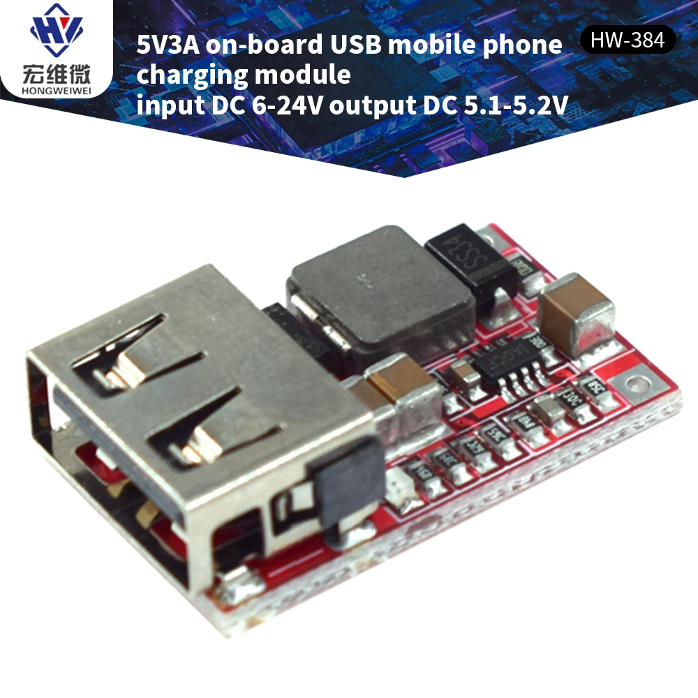 

6-24V 12V/24V To 5V/3A Car Charging Output USB Charger Module DC Buck Step Down Regulator Converter 12V 5V Power Supply Module