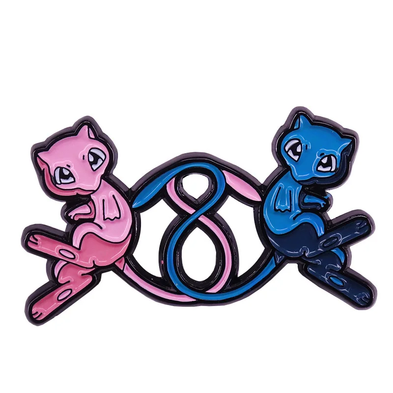 Эмалированные булавки для лацканов Mew Mewtwo брошка мультфильм, аксессуары для рюкзака, коллекция аксессуаров для фанатов, значок на лацкан, ювелирные изделия, подарки