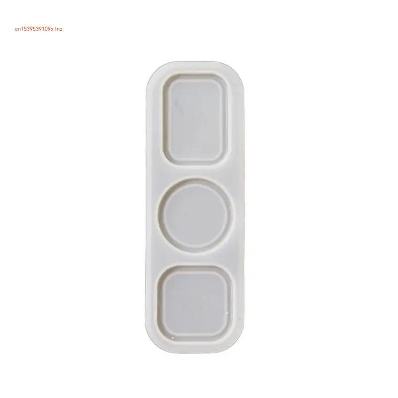 

Unique Trays Mini Food Play Tray Silicone Mold Round Square Pendant Mold for DIY Keychain Jewelry Food Drink Epoxy Molds