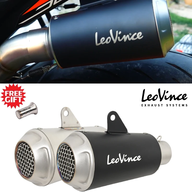 

LeoVince LV-10 Slip-On Motorcycle Escape Muffler Modified Exhaust Pipe 51MM DB Killer For GSX250R R3 BK750 KTM790 890 Ninja400
