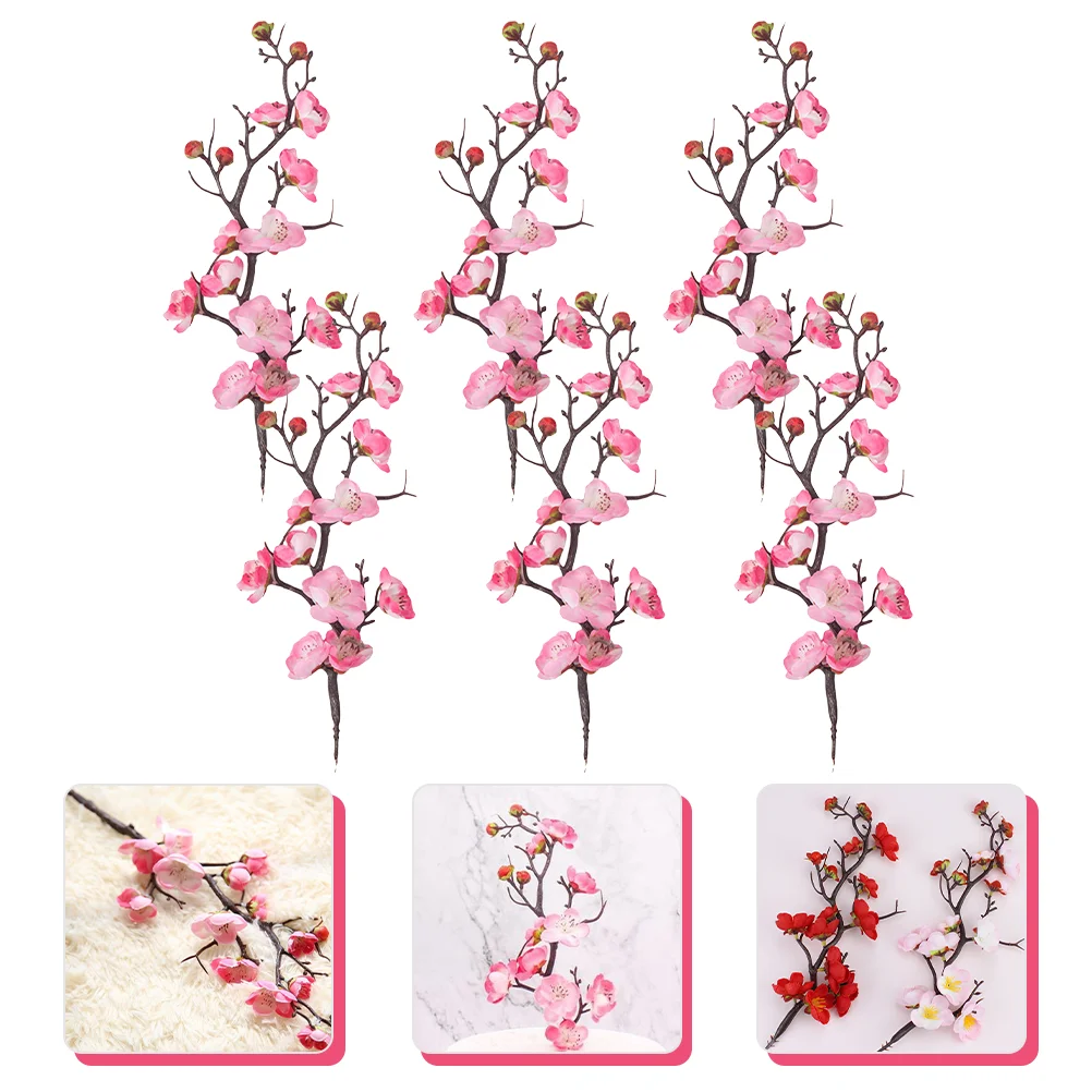 

Flower Artificialfake Bouquet Plum Decoration Bouquets Wedding Year New Bridal Stems Orchid Lifelike Floral Arrangement Sushi