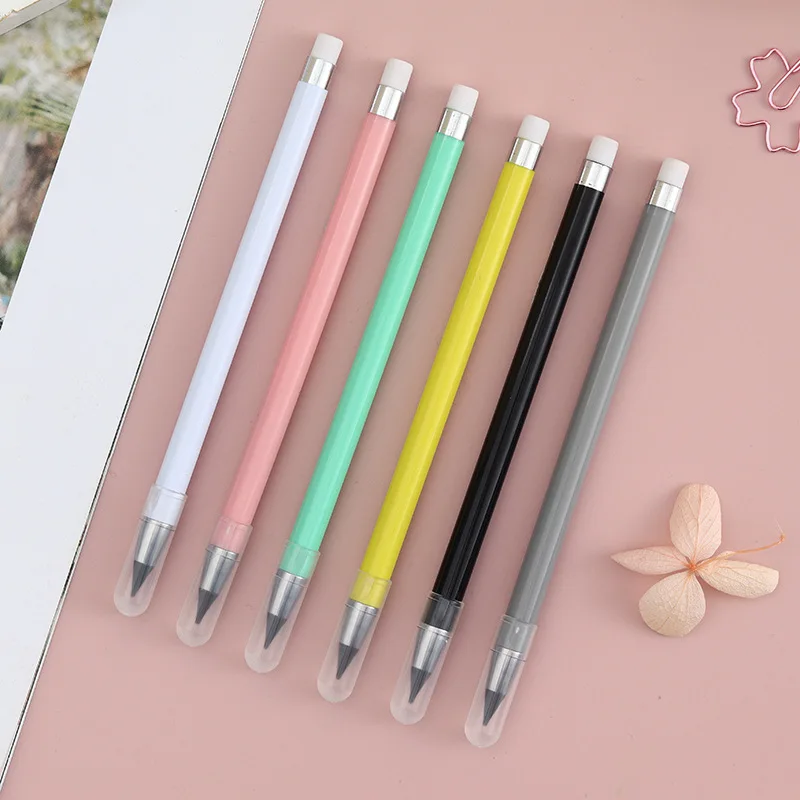 

6pcs Inkless Eternal Pencil Unlimited Writing No Ink Hb Pen Sketch Painting Tool