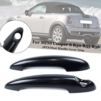 2pcs chrome car styling door handle cover trim protect sticker bmw mini cooper s r50 r53 r56 door handle covers