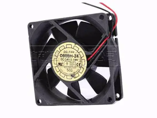 Yate Loon D80BH-24 DC 24V 0.19A 80x80x25mm 2-проводной Вентилятор охлаждения сервера