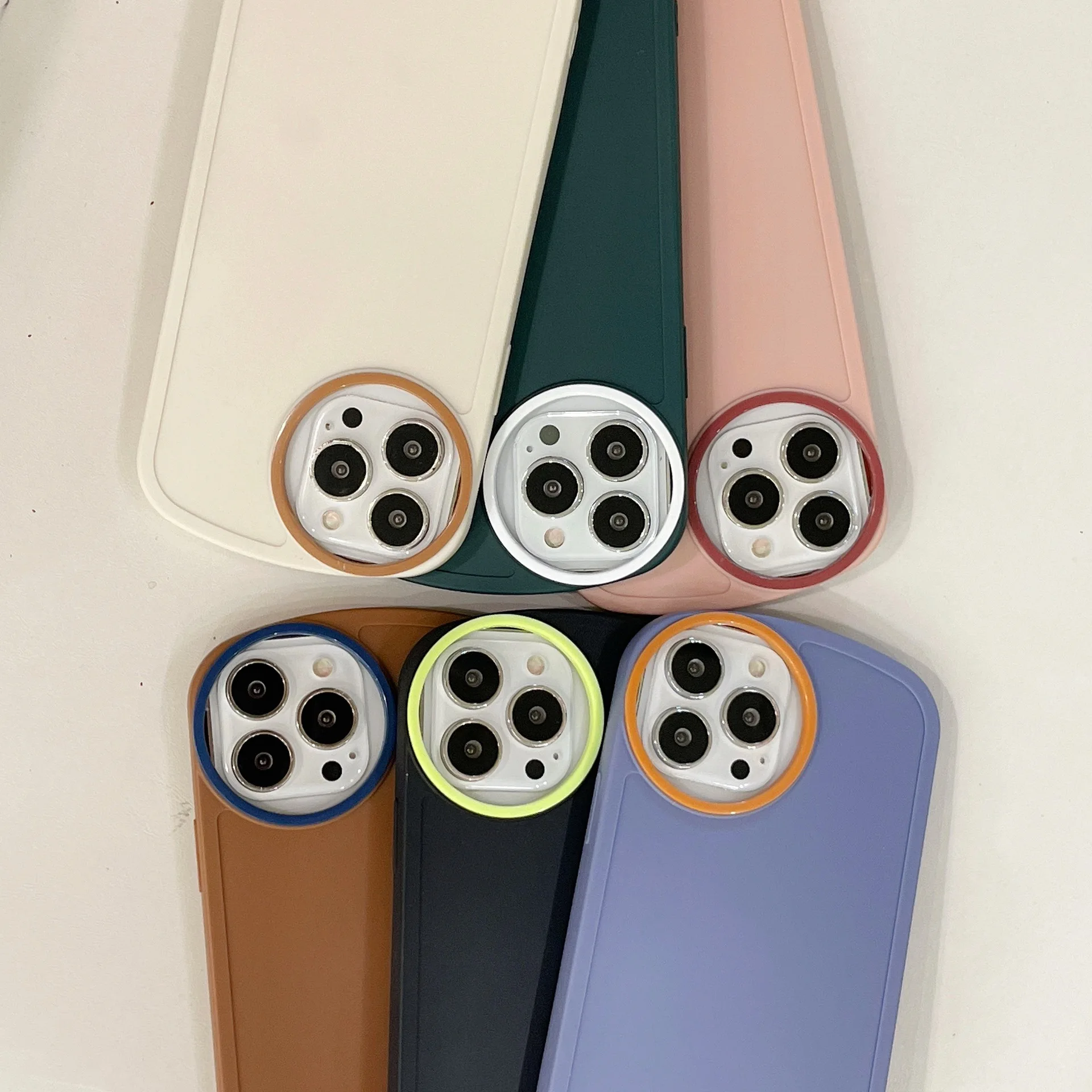 Ins Pure Color Big Camera Hole Large Cases Phone Case For Iphone 14 13 12 11 Pro Max X XR XSMAX TPU Case Cover New Products