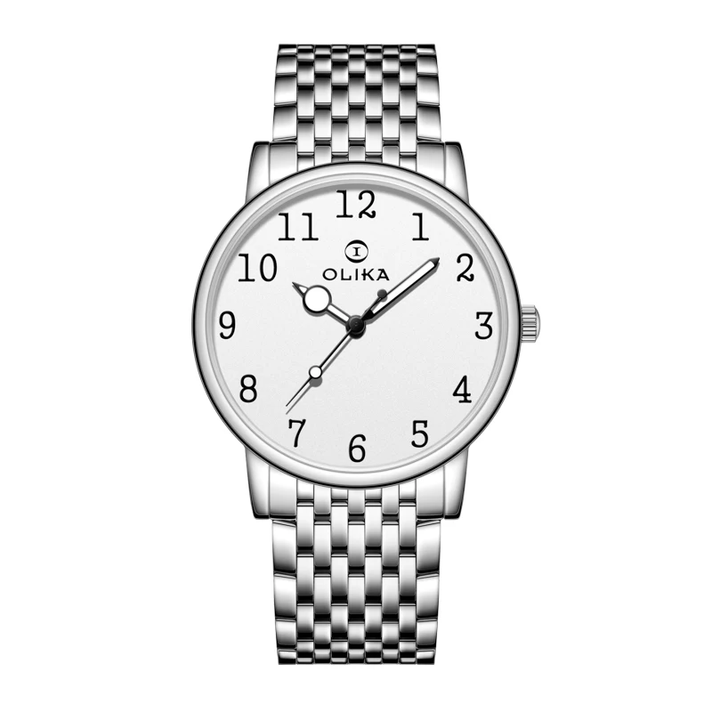 2023 OLIKA Luxury Stainless Steel Couple Watches Fashion Quartz Watch for Men and Woman Lover's Wristwatch Relogio Masculino