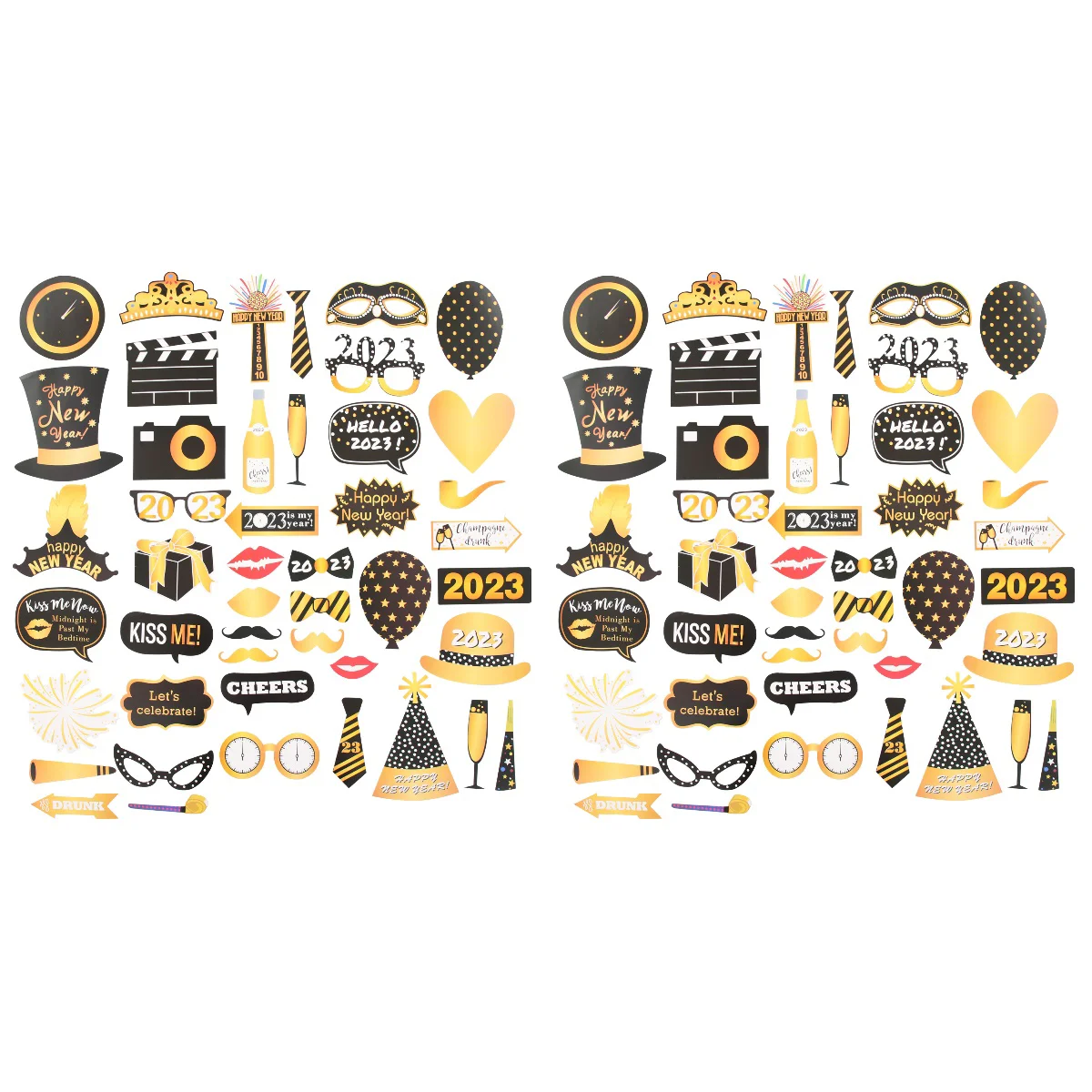 

New Photo Prop 2023 Booth Eve Year Years Carnival Frame Glasses Photobooth Funny Props Christmas Nye Centerpiece Table