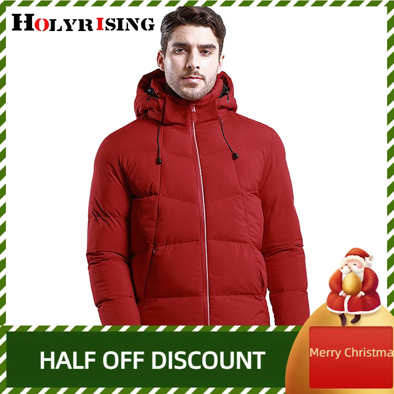 Holyrising 2019 Men Jacket Coats Thicken Warm Winter Jackets Casual Men Parka Hooded Outwear Cotton-padded Jacket L-4XL 18625-5