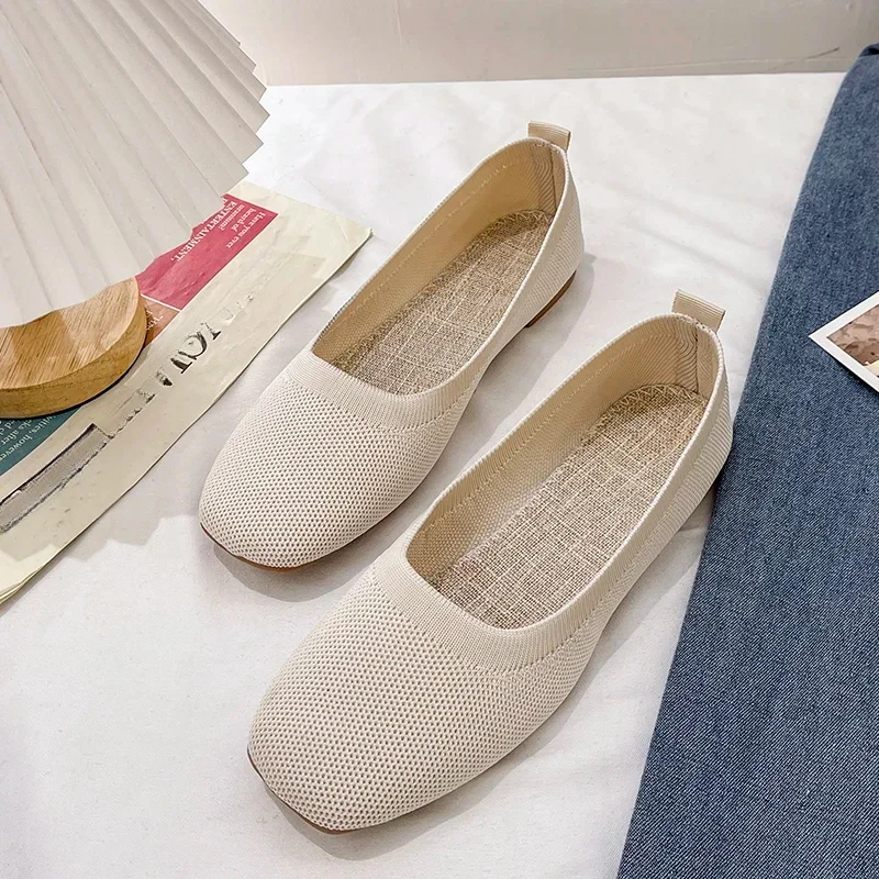 Сетчатые балетки из сетчатой ткани