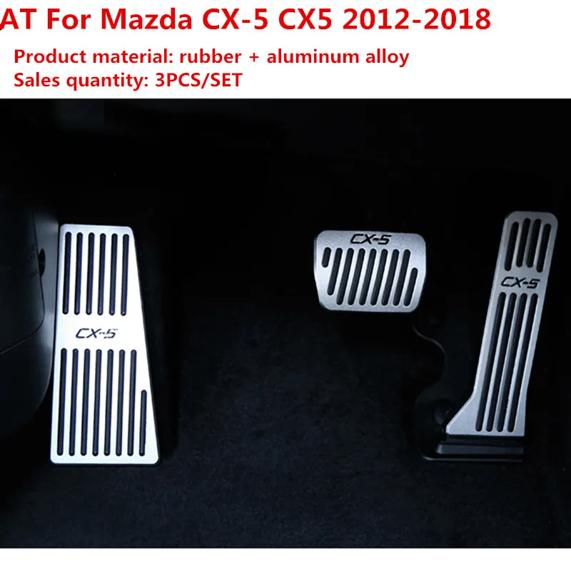 

3 шт., накладки на педали тормоза из алюминиевого сплава для Mazda CX-5 CX5 2012-2018