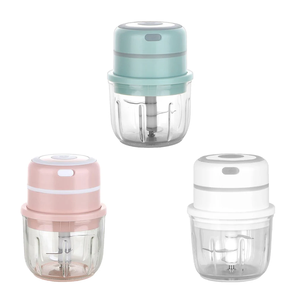 

300ML Electric Garlic Chopper USB Charging Crusher Vegetables Fruits Ginger Chili Meat Grinder Wireless Accessories