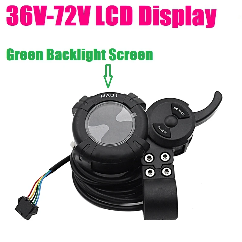 

For DAMAO MA01 Electric Scooter LCD Display Dashboard Backlight 36V-72V Knuckle Throttle Switch Electric Scooter Parts