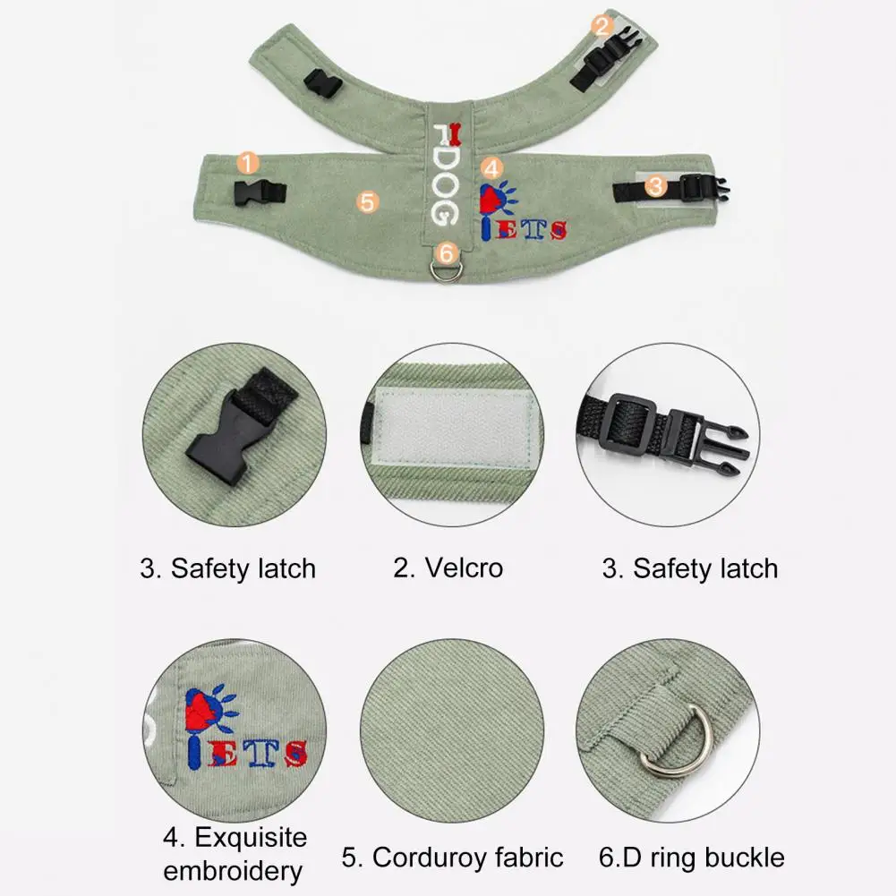 

1 Set Pet Chest Strap Set Fashion with Traction Ring Comfortable Pet Supplies Pet Leash Set Dog Harness Leash