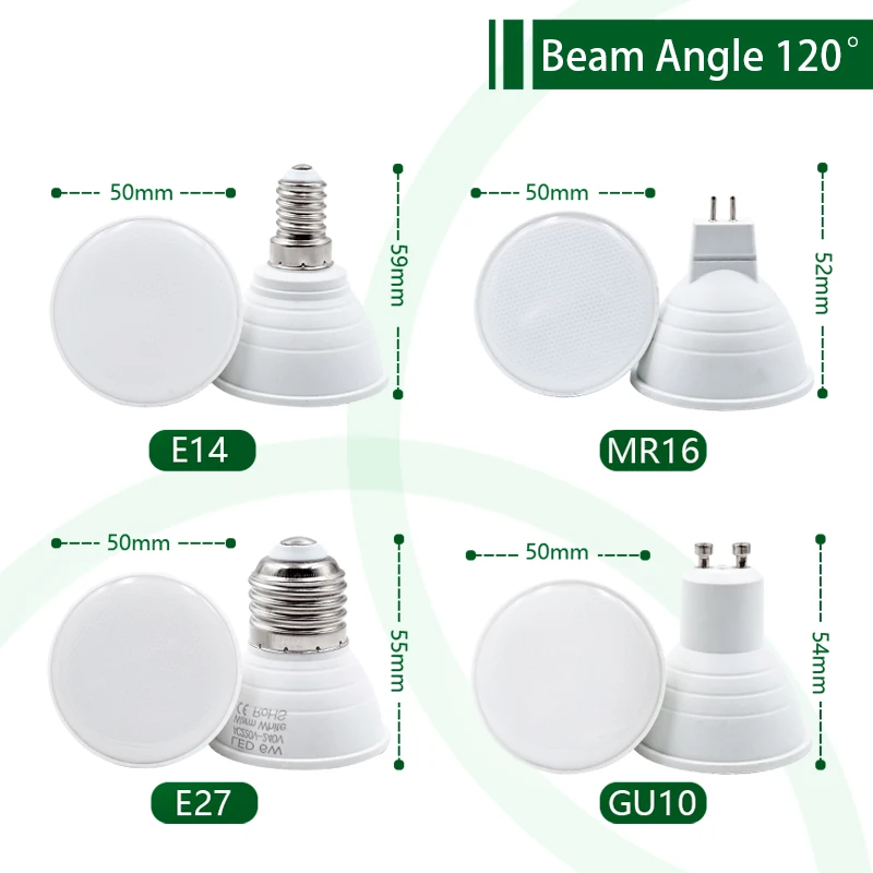 Светодиодная лампа E27 E14 MR16 6 Вт 220 В 230 240 SMD | Освещение
