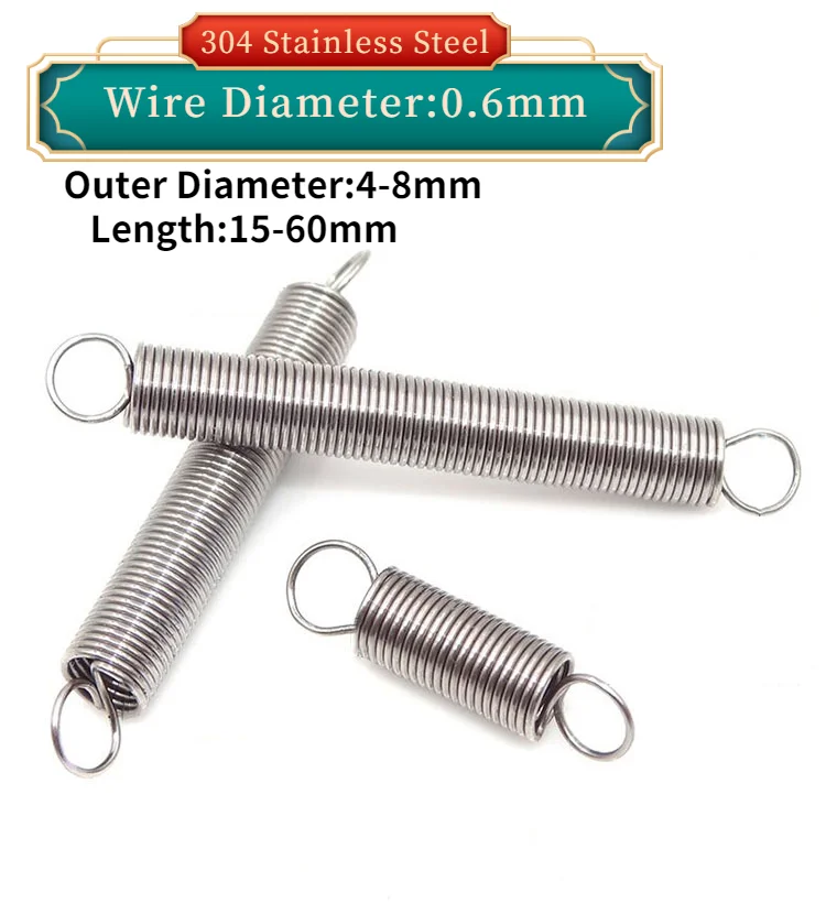 

Диаметр проволоки: двойной крючок из нержавеющей стали 0,6 304, небольшая пружина натяжения с пружиной натяжения крючка, внешний диаметр: 4-8, дл...