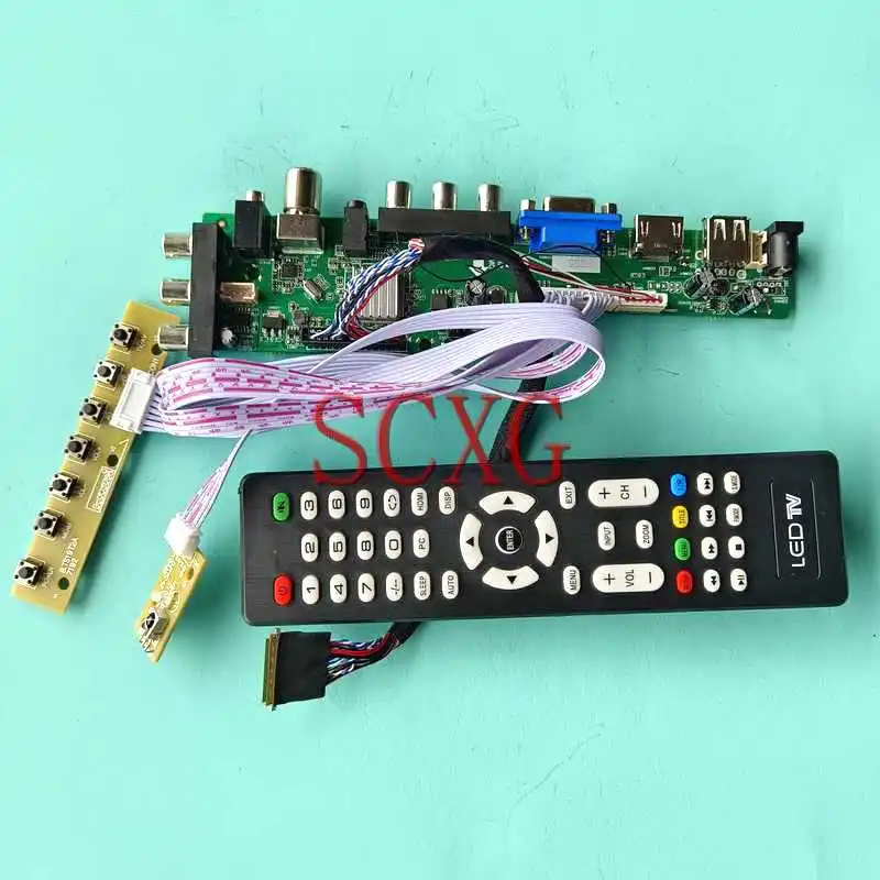 

For B101EW05 BP101WX1 HSD101PWW1 Laptop Matrix DVB Controller Board Kit HDMI-Compatible VGA USB AV RF LVDS 40 Pin 10.1" 1280*800