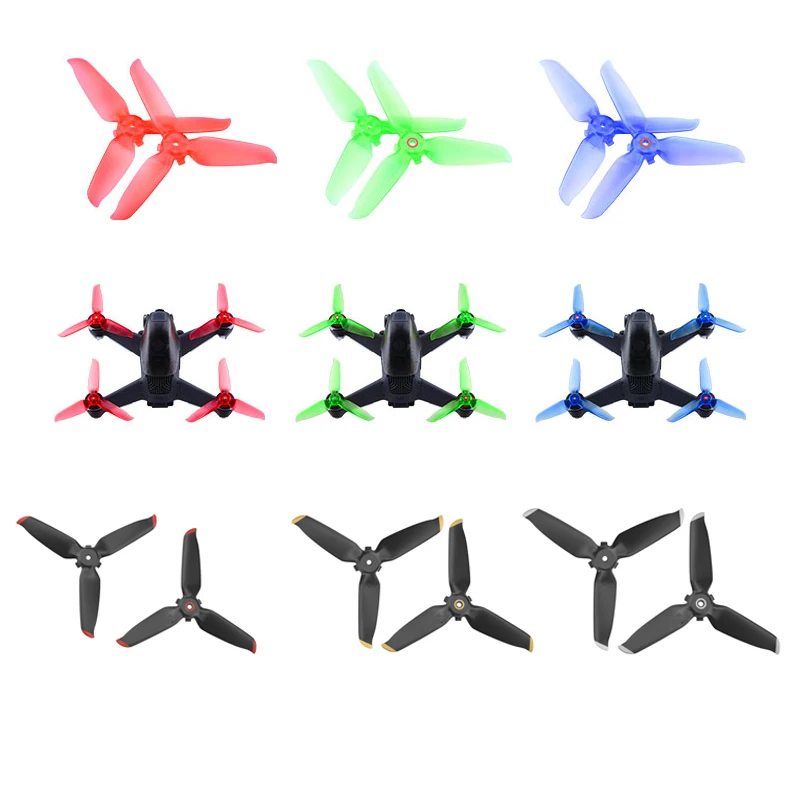 Цветные пропеллеры 5328S Для DJI FPV Combo, бесшумная запасная часть для полета, замена пропеллера CW CCW, аксессуары для дрона