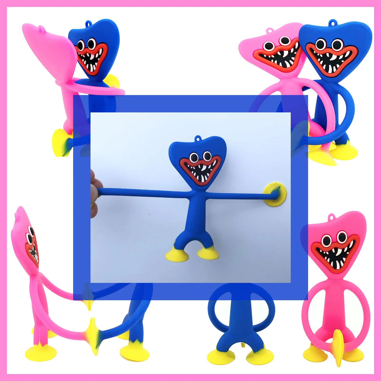 

Poppy Playtime Huggy Wuggy Sucker Toy Dolls Sucker Pendant Keychain Pendant Car Decor Birthday Gifts Relieve Stress Squeeze Toy