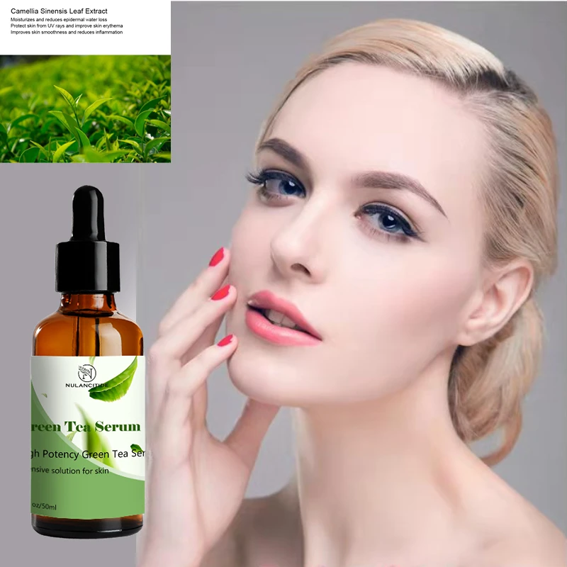 

Green Tea Serum 50ml Facial Treatment Oil Control Pore Shrink Face Serum Remove Dark Spots Improve Acne Blackheads Skin Care