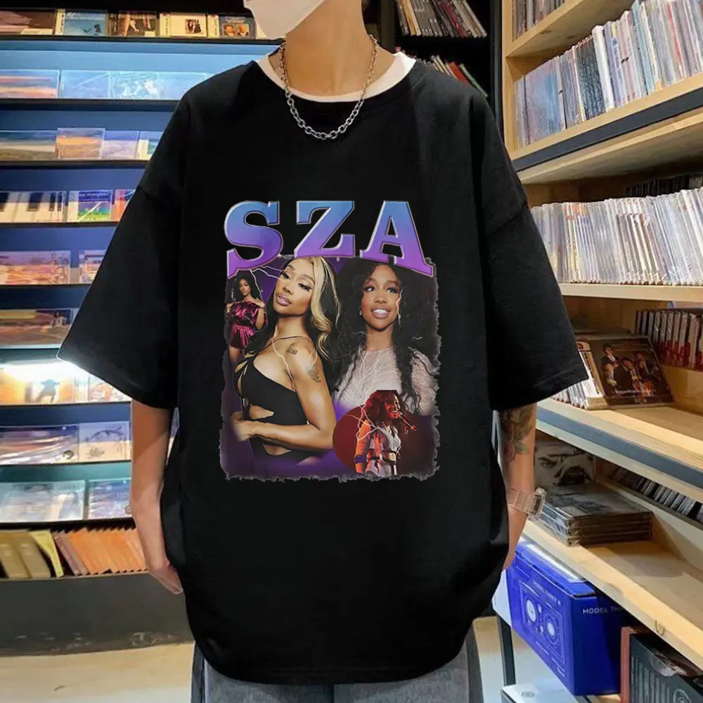 

Singer SZA Art Print Classic T Shirt Men Women Harajuku Hip Hop Short Sleeve T-shirts Summer Fashion Casual 100%cotton T Shirts