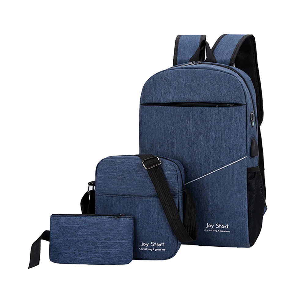 

2022 Fashion Teenage Girls Travel Bag New Ladies Shoulder 3 Pieces Set Bag Women Nylon Purse Backpacks School Bags
