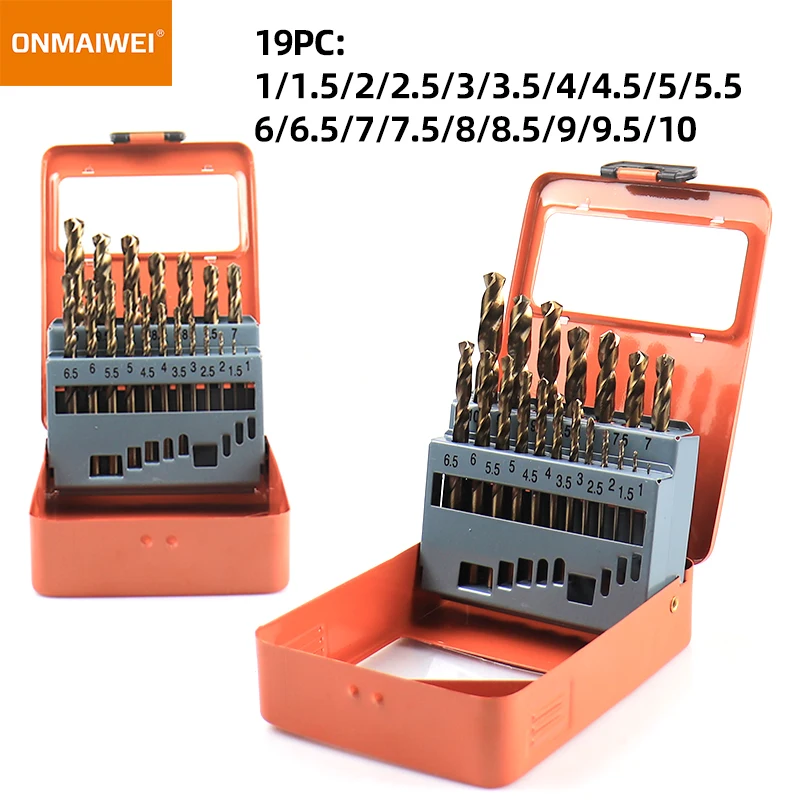 

Набор спиральных сверл Onmaiwei M35 25шт