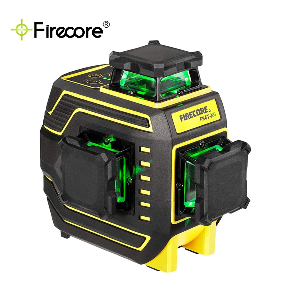 Зеленый Лазерный Уровень FIRECORE F94T-XG/F93T-XG 3D 360 12 линий литиевая батарея