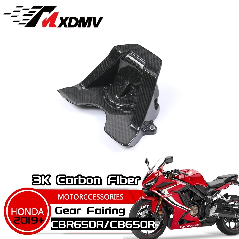 

100% 3K Full Pure Carbon Fiber Motorcycle Sporket Cover Gear Fairing Kits For HONDA CBR650R CB650R 2019 2020 2021 2022 2023