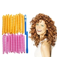 10pcs snail shape hair rollers flexi rods magic no heat waveform hair curler wave formers diy heatless curling rods styling tool